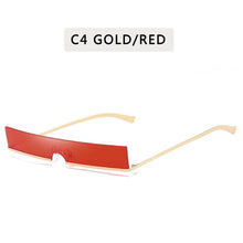 Load image into Gallery viewer, 2023 Rectangle Sunglasses Women   Brand Designer Red Pink Clear Small Lens Personality Sun Glasses ShadesUV400