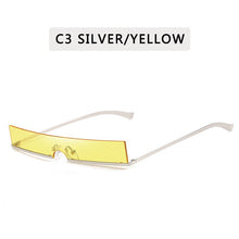 Load image into Gallery viewer, 2023 Rectangle Sunglasses Women   Brand Designer Red Pink Clear Small Lens Personality Sun Glasses ShadesUV400