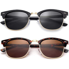 Load image into Gallery viewer, 2023 Retro Polarized Sunglasses for Men and Women Semi-Rimless Frame Driving Square Sun glasses 100% UV Blocking