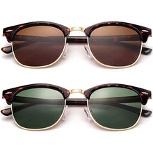 Load image into Gallery viewer, 2023 Retro Polarized Sunglasses for Men and Women Semi-Rimless Frame Driving Square Sun glasses 100% UV Blocking