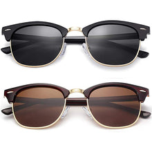 Load image into Gallery viewer, 2023 Retro Polarized Sunglasses for Men and Women Semi-Rimless Frame Driving Square Sun glasses 100% UV Blocking