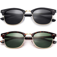 Load image into Gallery viewer, 2023 Retro Polarized Sunglasses for Men and Women Semi-Rimless Frame Driving Square Sun glasses 100% UV Blocking