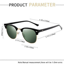 Load image into Gallery viewer, 2023 Retro Polarized Sunglasses for Men and Women Semi-Rimless Frame Driving Square Sun glasses 100% UV Blocking