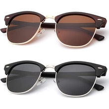 Load image into Gallery viewer, 2023 Retro Polarized Sunglasses for Men and Women Semi-Rimless Frame Driving Square Sun glasses 100% UV Blocking