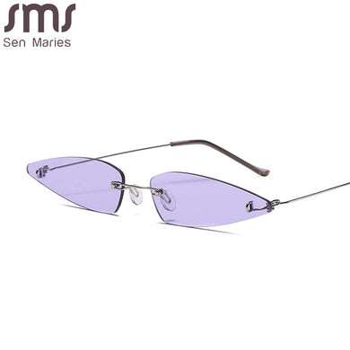 2023 Rimless Sun Glasses Women Brand Designer Sunglasses Steampunk Vintage Sunglasses UV400 Shades Eyeglasses Women Retro