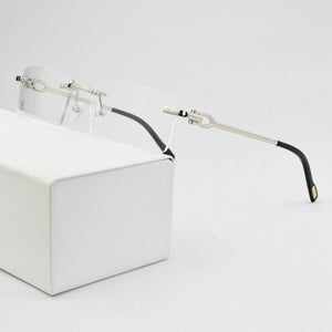 2023 Rimless glasses frame men myopia prescription eye glasses frames for women design Brand Square spectacles Nerd