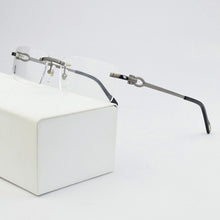 Load image into Gallery viewer, 2023 Rimless glasses frame men myopia prescription eye glasses frames for women design Brand Square spectacles Nerd