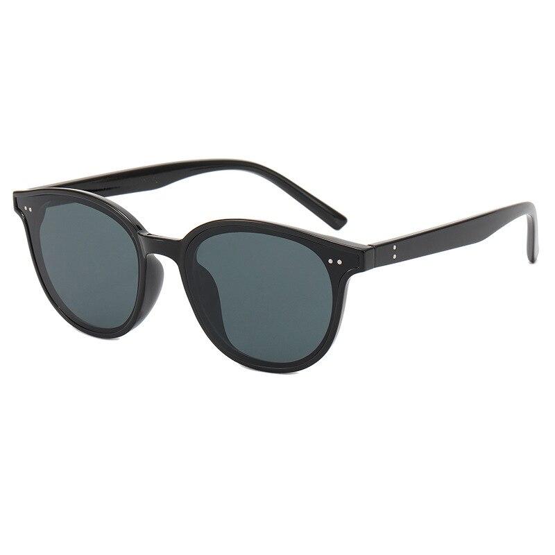 2023 Rivet Square Frame Sunglasses Men Women Gray Orange Lens UV400 Protection Eyewear Design Gafas De Sol