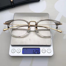 Load image into Gallery viewer, 2023 Round Glasses Frame Eyewear Men Trendy Pure Titanium Ultra-light Eyeglass Transparent Gray Myopia Optical Lens Reading