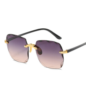 2023 Square Sunglasses Women  Brand Designer Frame Transparent Gradient Sun Glasses Female Oculos De Sol Feminino