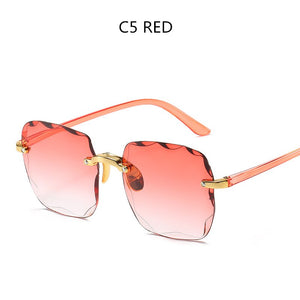 2023 Square Sunglasses Women  Brand Designer Frame Transparent Gradient Sun Glasses Female Oculos De Sol Feminino