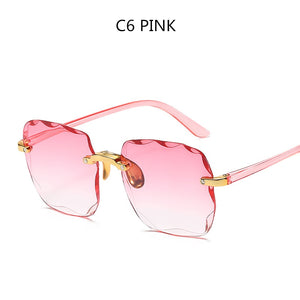 2023 Square Sunglasses Women  Brand Designer Frame Transparent Gradient Sun Glasses Female Oculos De Sol Feminino