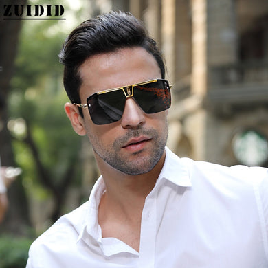 2022  Style Rimless  Square Man Sunglasses  Tide Two-Tone Sunglasses Women Big Box Vintage Glasses Lentes De Sol