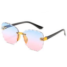 Load image into Gallery viewer, 2023 Stylish Rimless Children Cat Eye Sunglasses Kid Square Pink Gradient Sun Glasses Boy Girl Goggle UV400 Eyewear