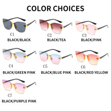 Load image into Gallery viewer, 2023 Stylish Rimless Children Cat Eye Sunglasses Kid Square Pink Gradient Sun Glasses Boy Girl Goggle UV400 Eyewear