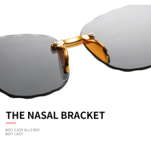 Load image into Gallery viewer, 2023 Stylish Rimless Children Cat Eye Sunglasses Kid Square Pink Gradient Sun Glasses Boy Girl Goggle UV400 Eyewear