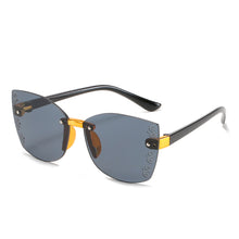 Load image into Gallery viewer, 2023 Stylish Rimless Children Cat Eye Sunglasses Kid Square Pink Gradient Sun Glasses Boy Girl Goggle UV400 Eyewear
