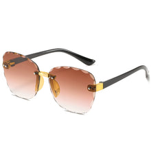 Load image into Gallery viewer, 2023 Stylish Rimless Children Cat Eye Sunglasses Kid Square Pink Gradient Sun Glasses Boy Girl Goggle UV400 Eyewear