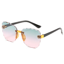 Load image into Gallery viewer, 2023 Stylish Rimless Children Cat Eye Sunglasses Kid Square Pink Gradient Sun Glasses Boy Girl Goggle UV400 Eyewear