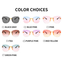 Load image into Gallery viewer, 2023 Stylish Rimless Children Cat Eye Sunglasses Kid Square Pink Gradient Sun Glasses Boy Girl Goggle UV400 Eyewear