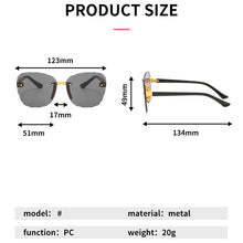 Load image into Gallery viewer, 2023 Stylish Rimless Children Cat Eye Sunglasses Kid Square Pink Gradient Sun Glasses Boy Girl Goggle UV400 Eyewear