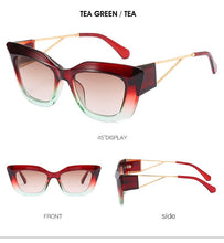 Carica l&#39;immagine nel visualizzatore di Gallery, 2023 Sunglasses Big Frame Cat Eye 1924 Decorative Female European and American Personality Street Shooting Uv400
