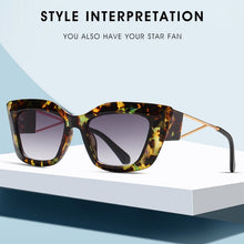 Carica l&#39;immagine nel visualizzatore di Gallery, 2023 Sunglasses Big Frame Cat Eye 1924 Decorative Female European and American Personality Street Shooting Uv400
