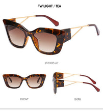Carica l&#39;immagine nel visualizzatore di Gallery, 2023 Sunglasses Big Frame Cat Eye 1924 Decorative Female European and American Personality Street Shooting Uv400