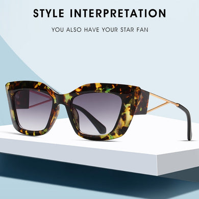 2023 Sunglasses Big Frame Cat Eye 1924 Decorative Female European and American Personality Street Shooting Uv400