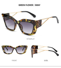 Carica l&#39;immagine nel visualizzatore di Gallery, 2023 Sunglasses Big Frame Cat Eye 1924 Decorative Female European and American Personality Street Shooting Uv400