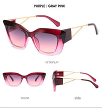 Carica l&#39;immagine nel visualizzatore di Gallery, 2023 Sunglasses Big Frame Cat Eye 1924 Decorative Female European and American Personality Street Shooting Uv400