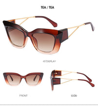 Carica l&#39;immagine nel visualizzatore di Gallery, 2023 Sunglasses Big Frame Cat Eye 1924 Decorative Female European and American Personality Street Shooting Uv400