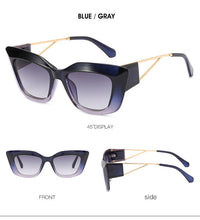 Carica l&#39;immagine nel visualizzatore di Gallery, 2023 Sunglasses Big Frame Cat Eye 1924 Decorative Female European and American Personality Street Shooting Uv400