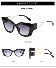 Carica l&#39;immagine nel visualizzatore di Gallery, 2023 Sunglasses Big Frame Cat Eye 1924 Decorative Female European and American Personality Street Shooting Uv400
