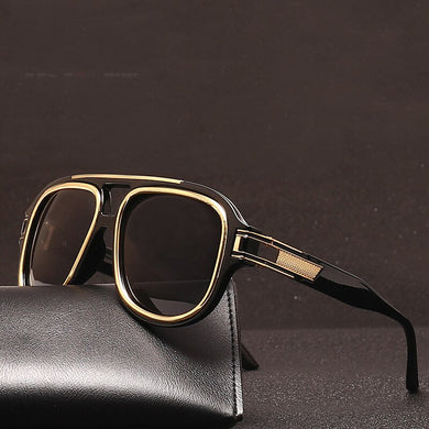 2023 Sunglasses Black Frame Gray Flakes Slim Sunglasses Men and Women Same Style Sunglasses