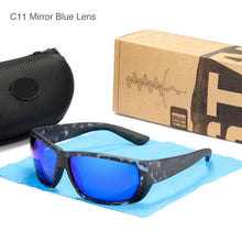 Carica l&#39;immagine nel visualizzatore di Gallery, 2022  TUNA ALLEY Brand Sports Polarized Sunglasses TR90  Square Frame Reflective Coating Mirror lens UV400 protection Oculos