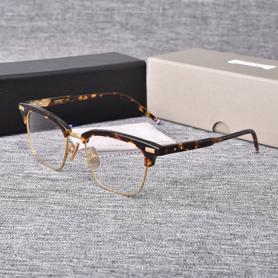 2023 Thom Brand Designer Square full-Rim Glasses Frame for Men Women Semi Rimless Eyeglasses Optical Prescription Eyewear
