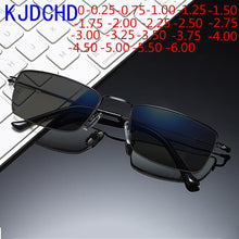 Load image into Gallery viewer, 2022  Titanium Alloy Pochromic Gray Women's Men's Myopia Glasses Student Optical Glasses 0 -0.5 -0.75 -1.0 to -6