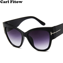 Load image into Gallery viewer, 2023 Tom Brand Designer Cat Eye Women Sunglasses Female Gradient Points Sun Glasses Big Oculos feminino de sol UV400