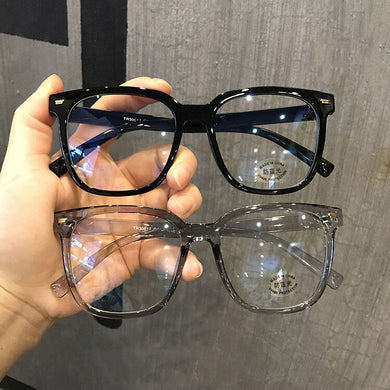 2023 Trend Anti Blue Eyeglasses Myopia Eye Glasses Retro Super Large Frame Flat Mirror Unisex Computer Optical Eyewear