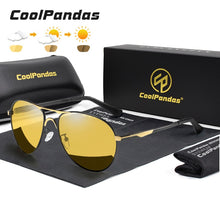 Carica l'immagine nel visualizzatore di Gallery, 2022  Trend Intelligent Aviation Pochromic Sunglasses Polarized Men Day Night Vision Driving Sun Glasses Male gafas de sol