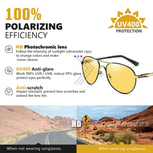 Carica l'immagine nel visualizzatore di Gallery, 2022  Trend Intelligent Aviation Pochromic Sunglasses Polarized Men Day Night Vision Driving Sun Glasses Male gafas de sol