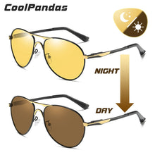 Carica l'immagine nel visualizzatore di Gallery, 2022  Trend Intelligent Aviation Pochromic Sunglasses Polarized Men Day Night Vision Driving Sun Glasses Male gafas de sol