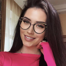 Load image into Gallery viewer, 2022  Trendy Vintage Cat Eye Glasses Frame Women  Optical Anti-blue Eyeglasses Female Computer Transparent Spectacles