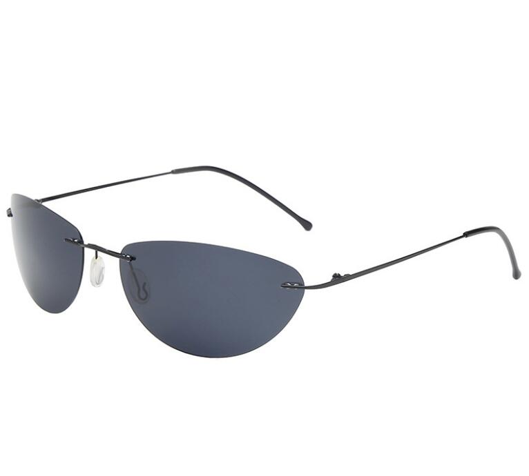 2023 Ultralight Rimless titanium Men Driving Sun Glasses The Matrix Neo Style Polarized Sunglasses Oculos De Sol