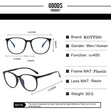 Carica l&#39;immagine nel visualizzatore di Gallery, 2023 Vinatge Occhiali Cornice Trasparente Occhiali da vista da donna Miopia ottica Tondi di plastica Occhiali anti-luce blu 