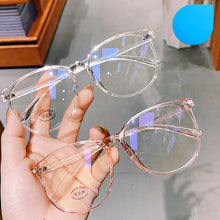 Carica l&#39;immagine nel visualizzatore di Gallery, 2023 Vinatge Occhiali Cornice Trasparente Occhiali da vista da donna Miopia ottica Tondi di plastica Occhiali anti-luce blu 