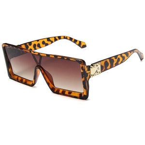 2023 Vintage White Rectangle Sunglasses Women  Designer Overszie Square Sun Glasses Female Summer Big Frame Eyewear