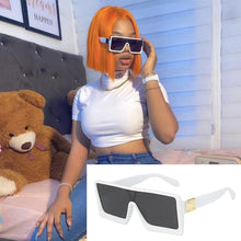 Load image into Gallery viewer, 2023 Vintage White Rectangle Sunglasses Women  Designer Overszie Square Sun Glasses Female Summer Big Frame Eyewear