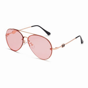 2023  Women Alloy Sunglasses Driving High Reflective Black Female Metal Quality Flat Lens F Outdoor Eyeglasses Oculos Classic